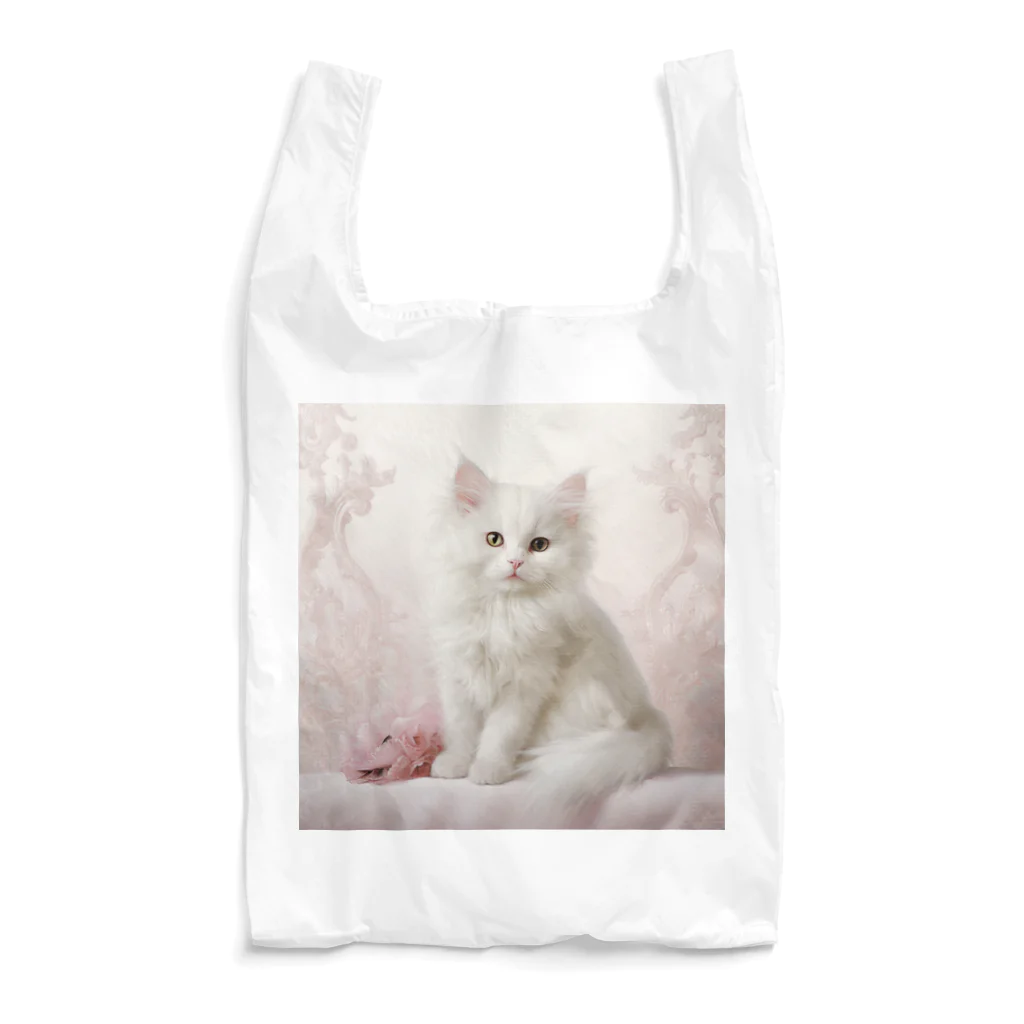 MilkiWay Spiritual Art Shopのフェアリーホワイトキャット Reusable Bag