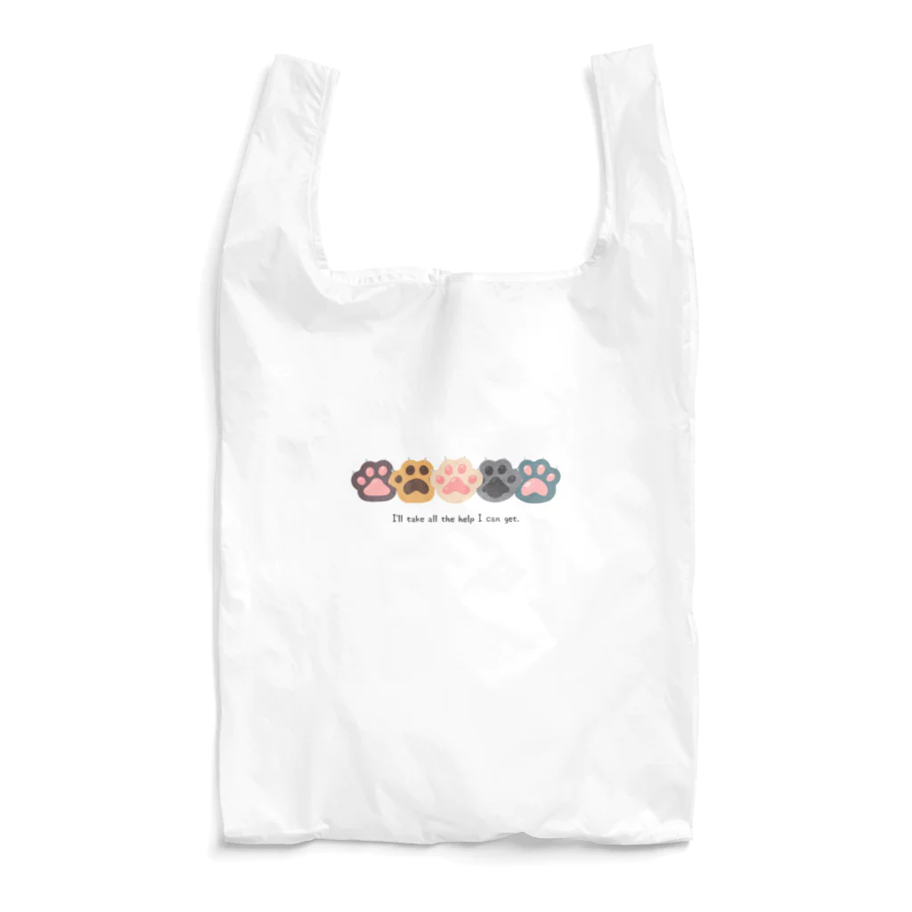 ＠meiliecat🐈original goodsの猫の手も借りたい😹I’ll take all the help I can get. Reusable Bag