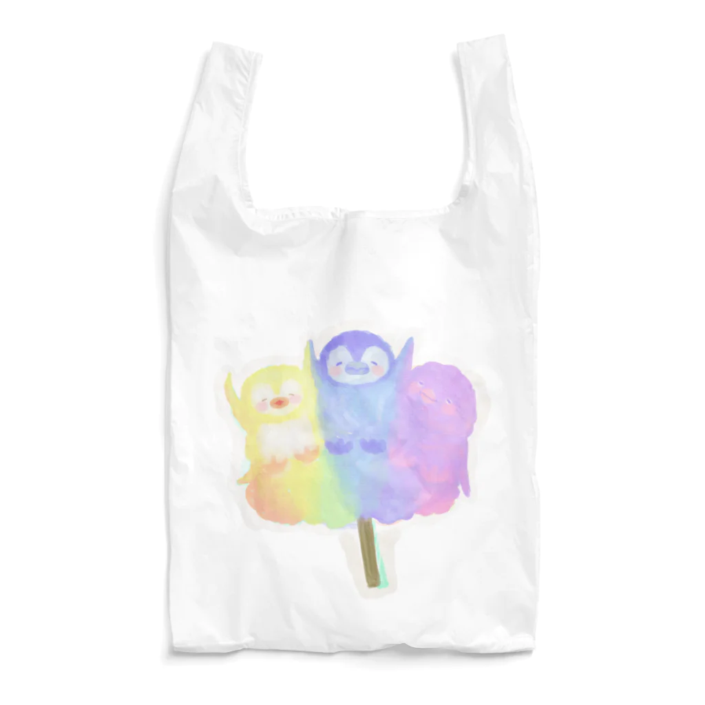 うみのいきもの・もりのいきものやさんのにじいろペンギンわたあめ Reusable Bag