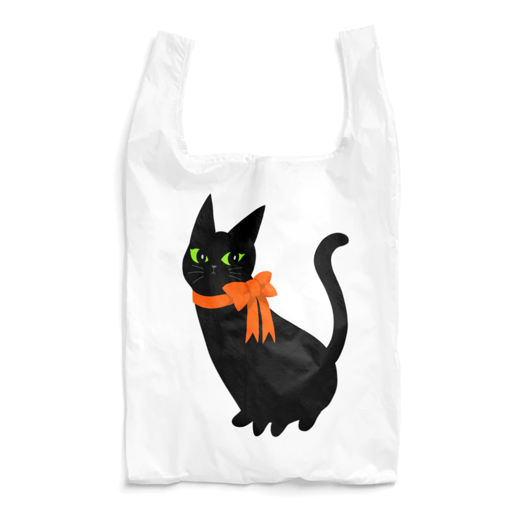 ねむ吉屋のおめかし黒猫 Reusable Bag