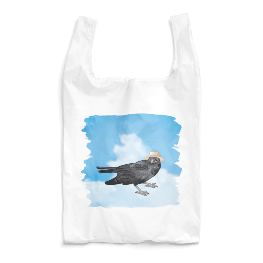 やちよ｜リアル鳥イラストのハシボソガラスさん_2023summer Reusable Bag