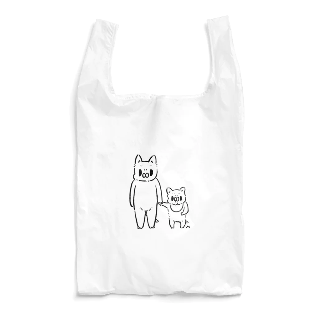 momotoの猫親子柄（単色） Reusable Bag