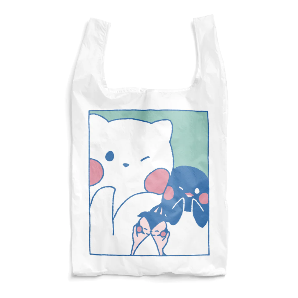 tafu tafuのかわいいポーズのしろぎんしま Reusable Bag