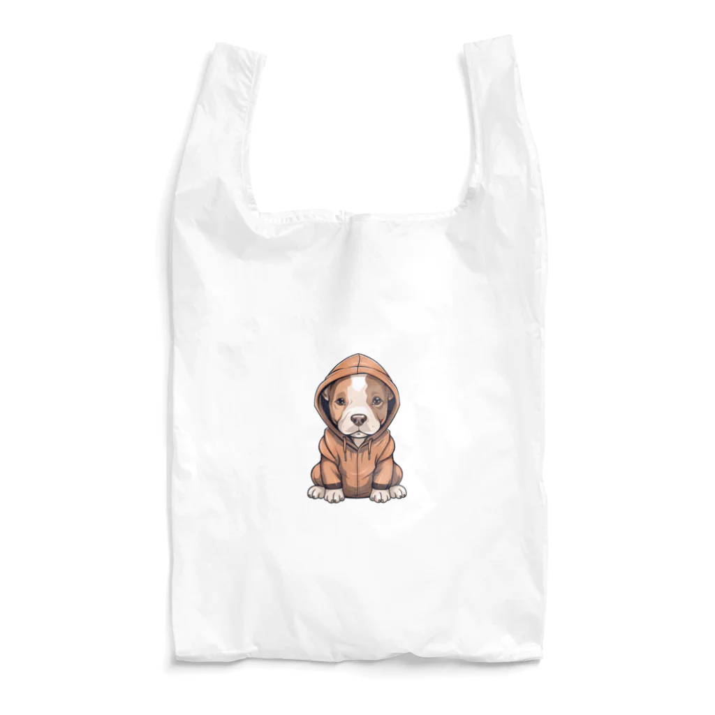 Vasetti_pressのパーカーを着ているピットブル Reusable Bag