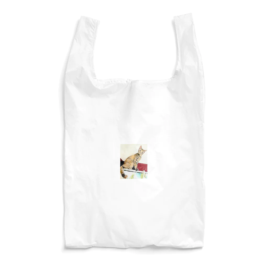 コハクのカーテンレールからニャンコ🐱 Reusable Bag