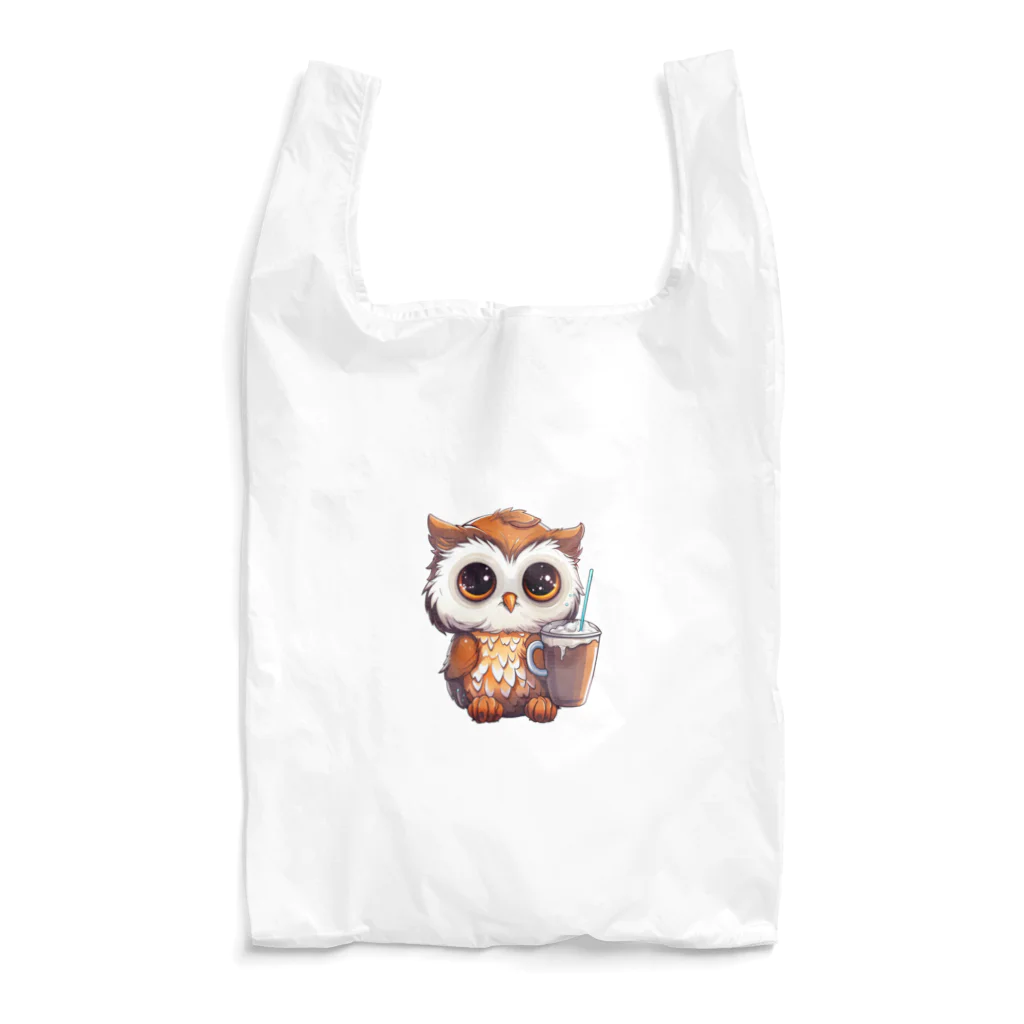 Vasetti_pressのフクロウとコーヒー Reusable Bag