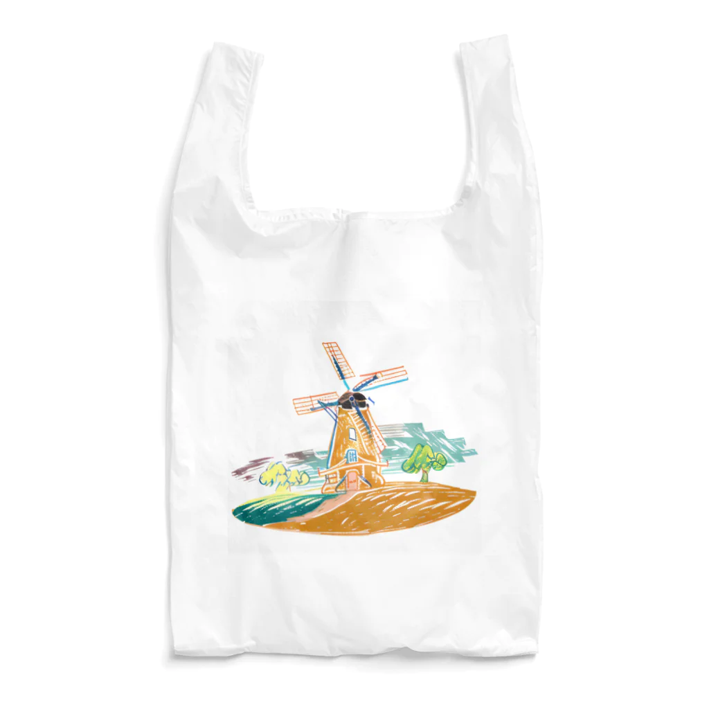 lumièreの水彩画の風車に彩を Reusable Bag