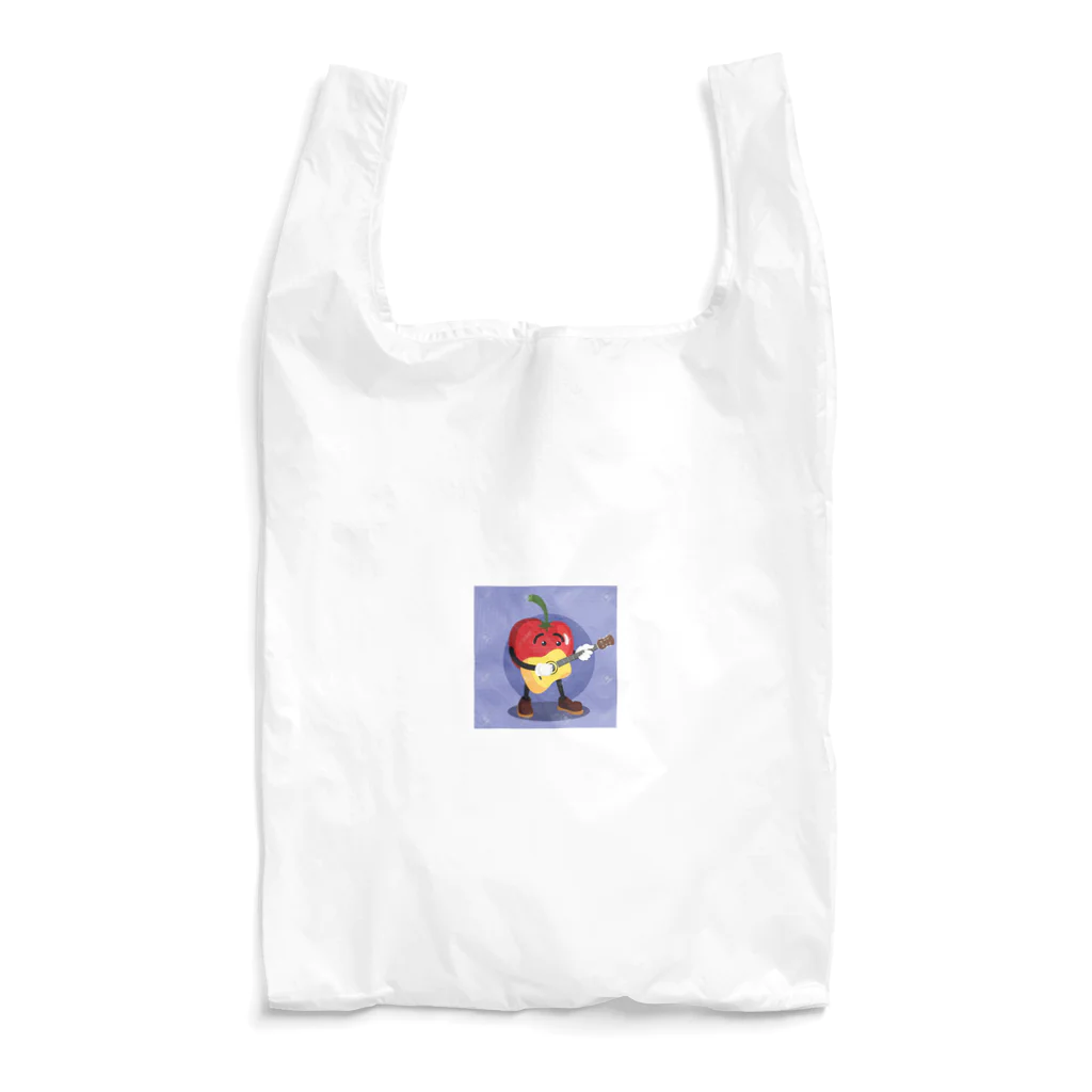 satomatoのイラストのギターを弾くトマトくん Reusable Bag