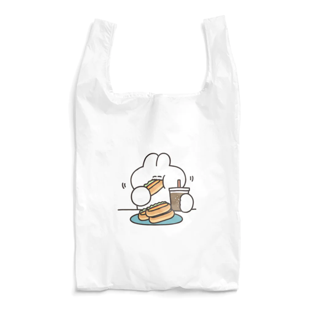 ナポリのSUZURIのホットドックとうさちゃん Reusable Bag