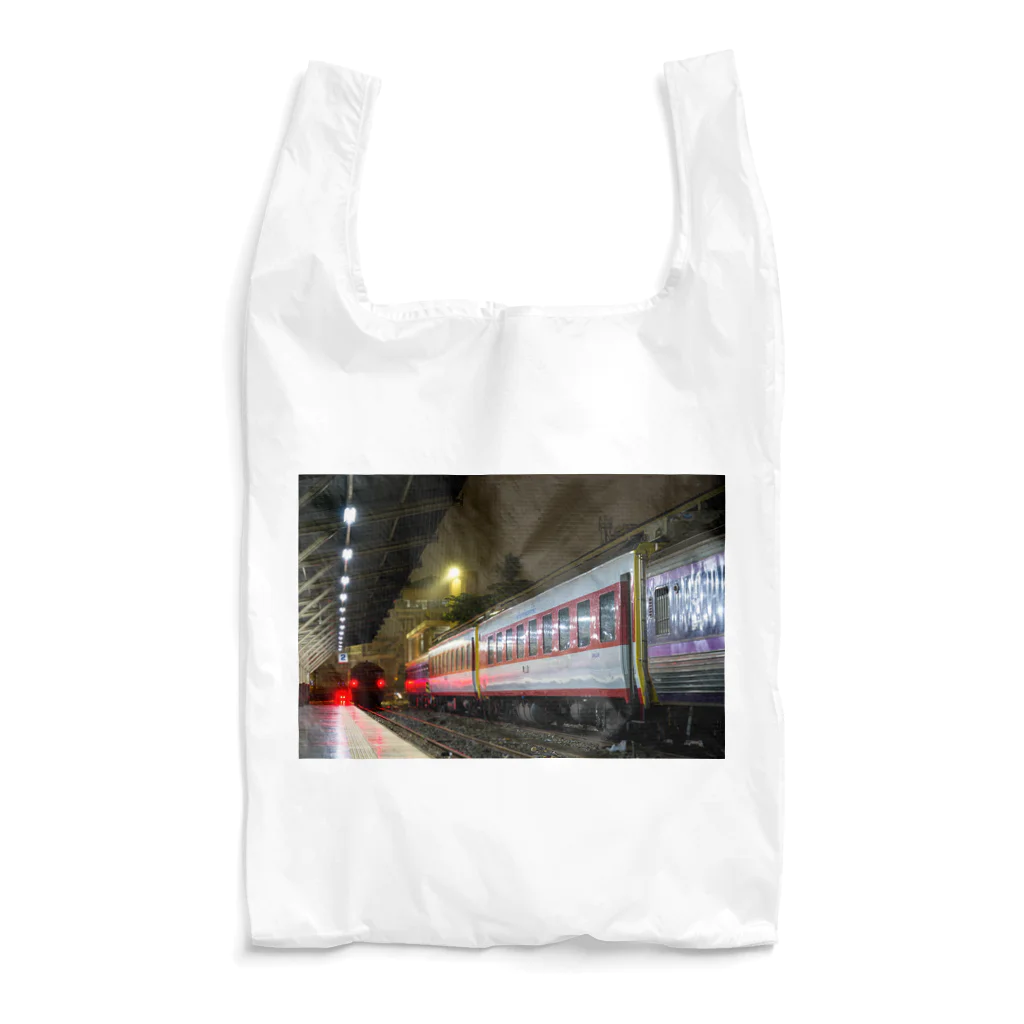 Second_Life_of_Railwaysのブルートレインが旅情を誘う、タイ国鉄ファランポーン駅の夜 Reusable Bag