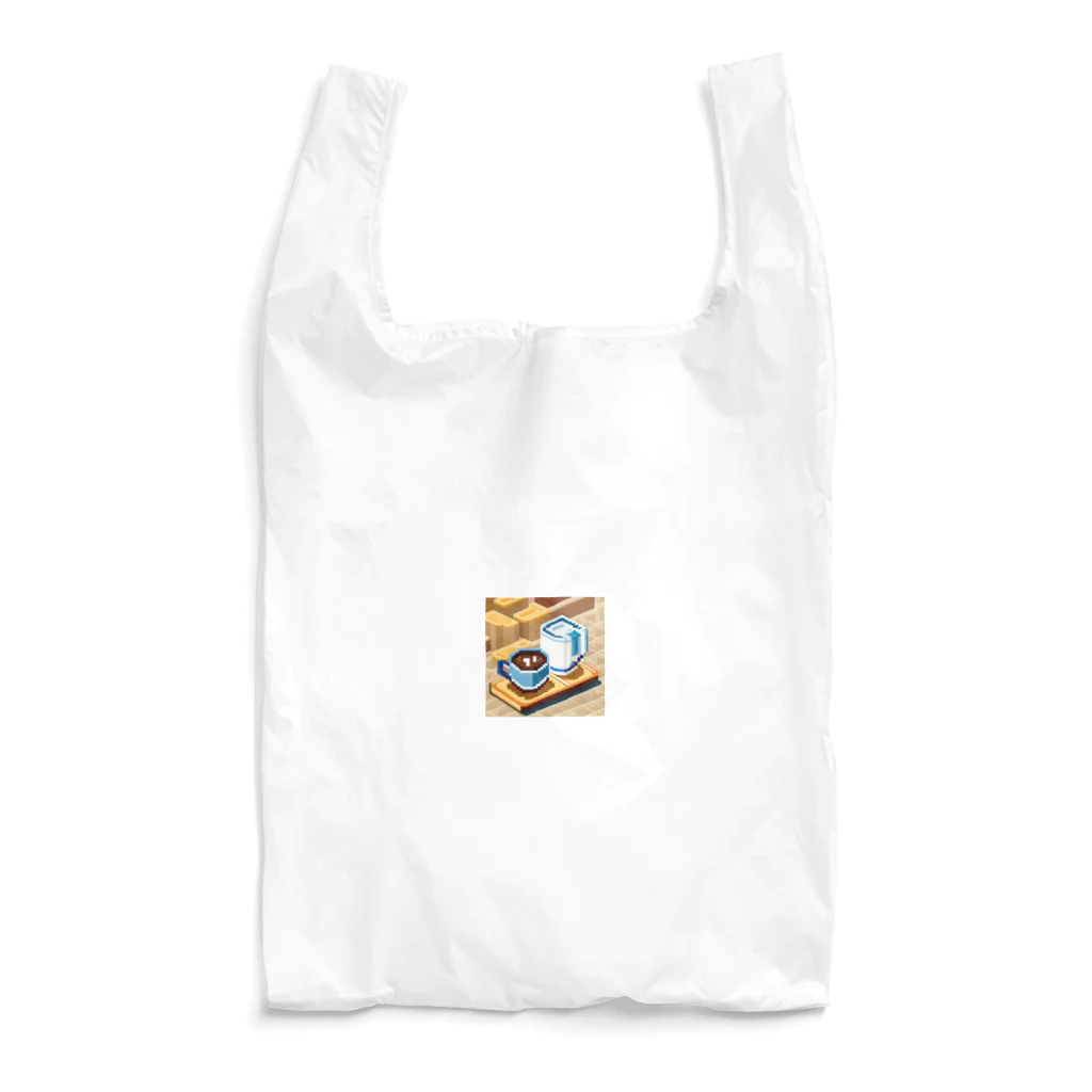 cunissaのドット絵コーヒーと電気ポット Reusable Bag