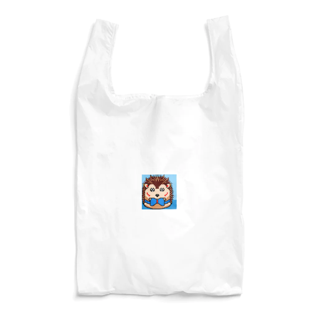 HIDEの癒しの一枚：ハリネズミのドット絵 Reusable Bag