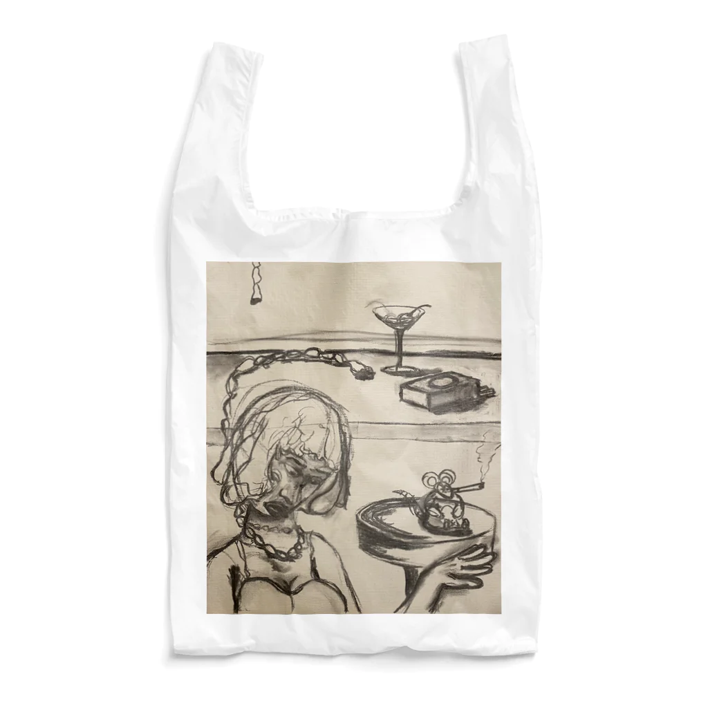 ねずみのぴぃちゃんの自殺する女性を助けたねずみのぴぃちゃん。 Reusable Bag