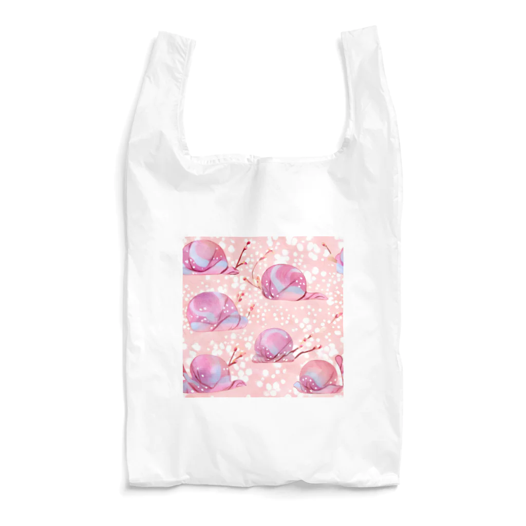 カタツムリに癒しを求めて❗の桜とコラボ🌸 Reusable Bag