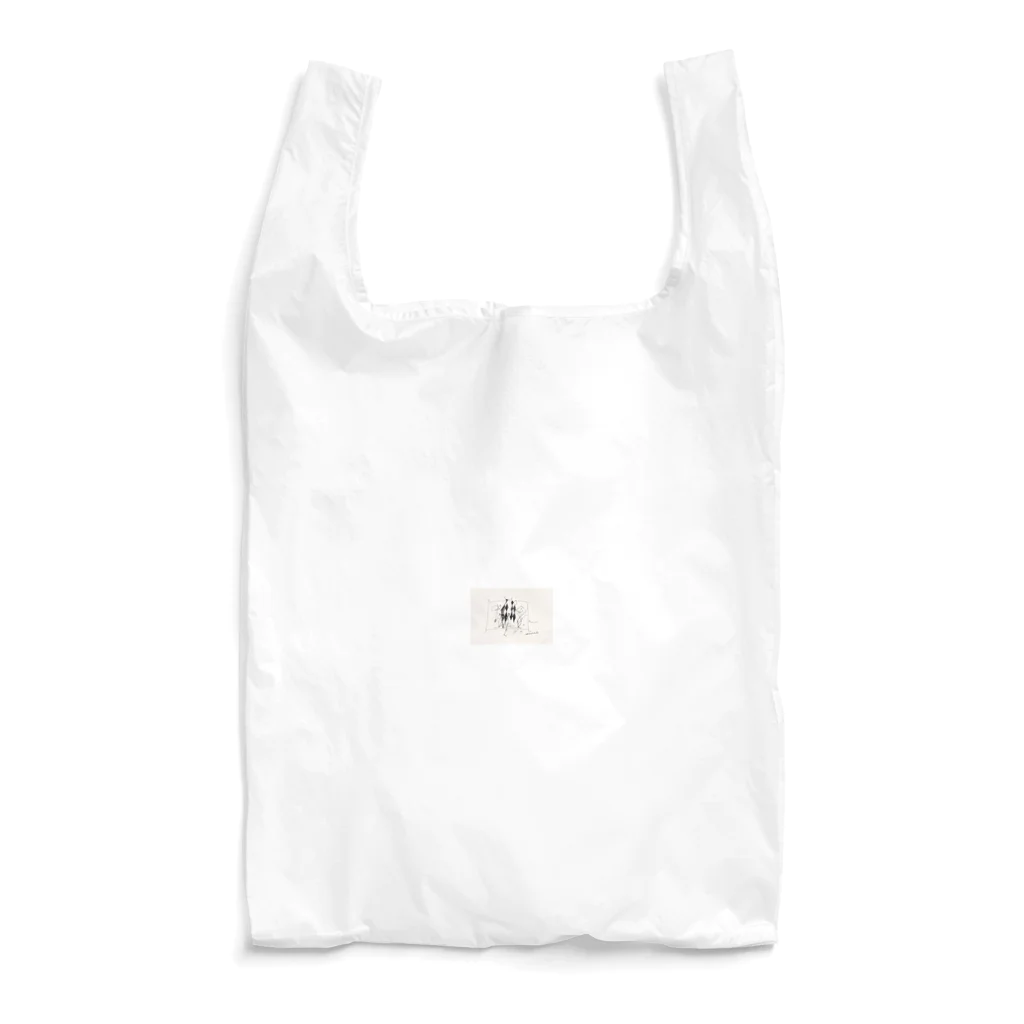 mumuの抽象的な詩的なイラストのワンポイント Reusable Bag