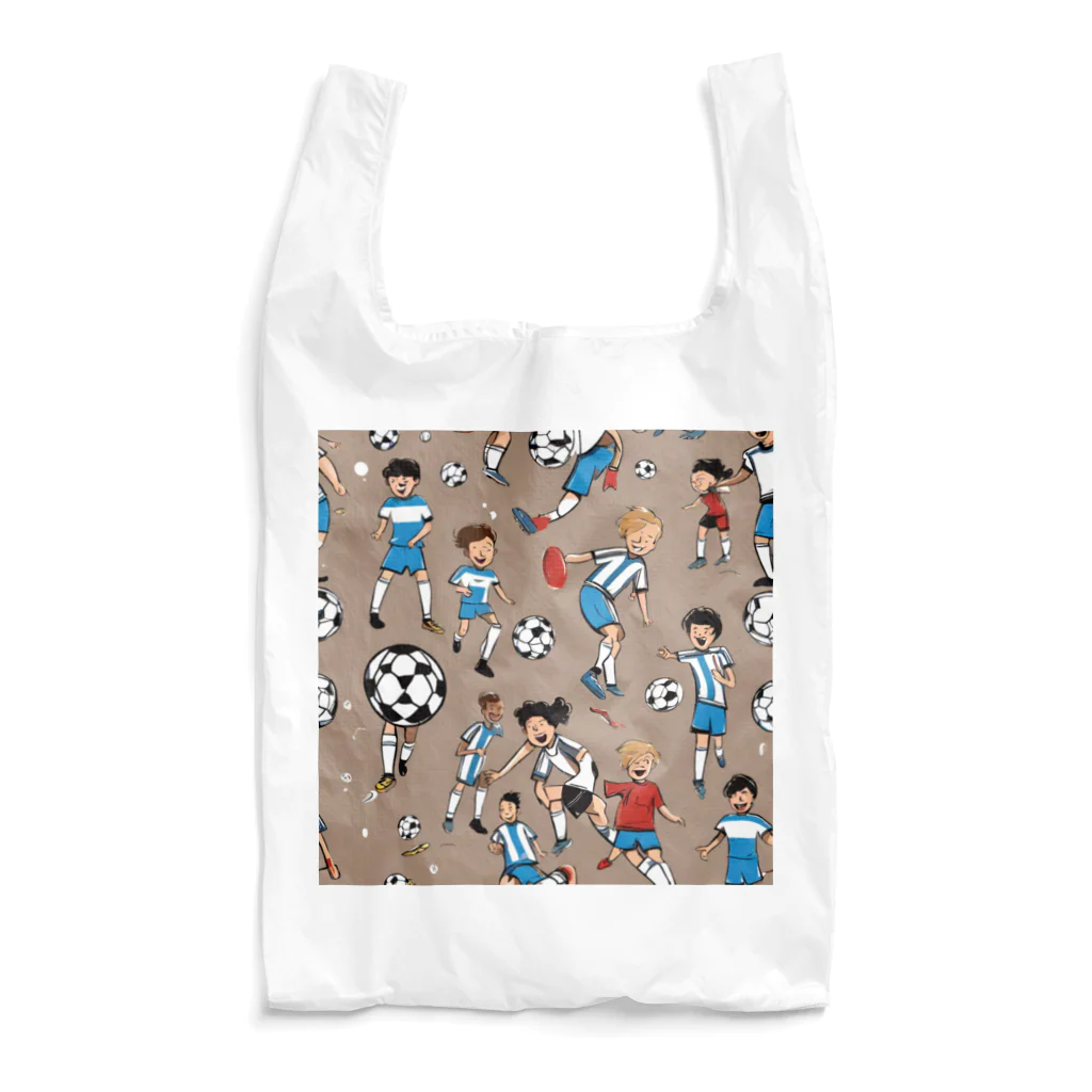 子供と嫁と時々わたしのサッカー小僧 Reusable Bag