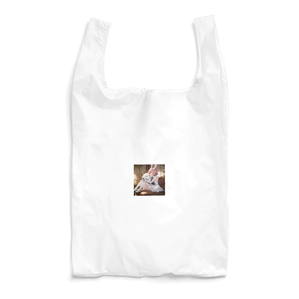 フウマショプのうさぎと犬のハグ Reusable Bag