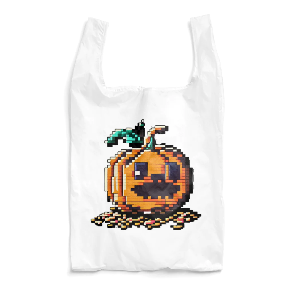 朱音琴音のドット絵のハロウィンかぼちゃのおばけ エコバッグ