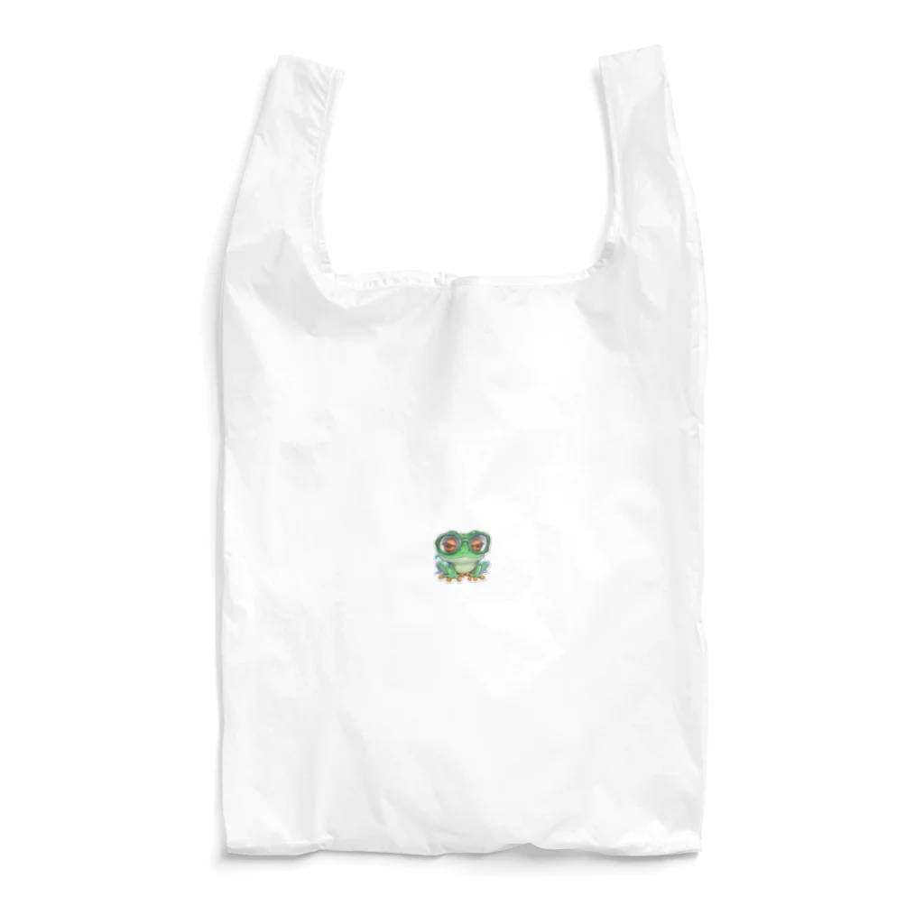 rashidoの知的な眼鏡カエル Reusable Bag