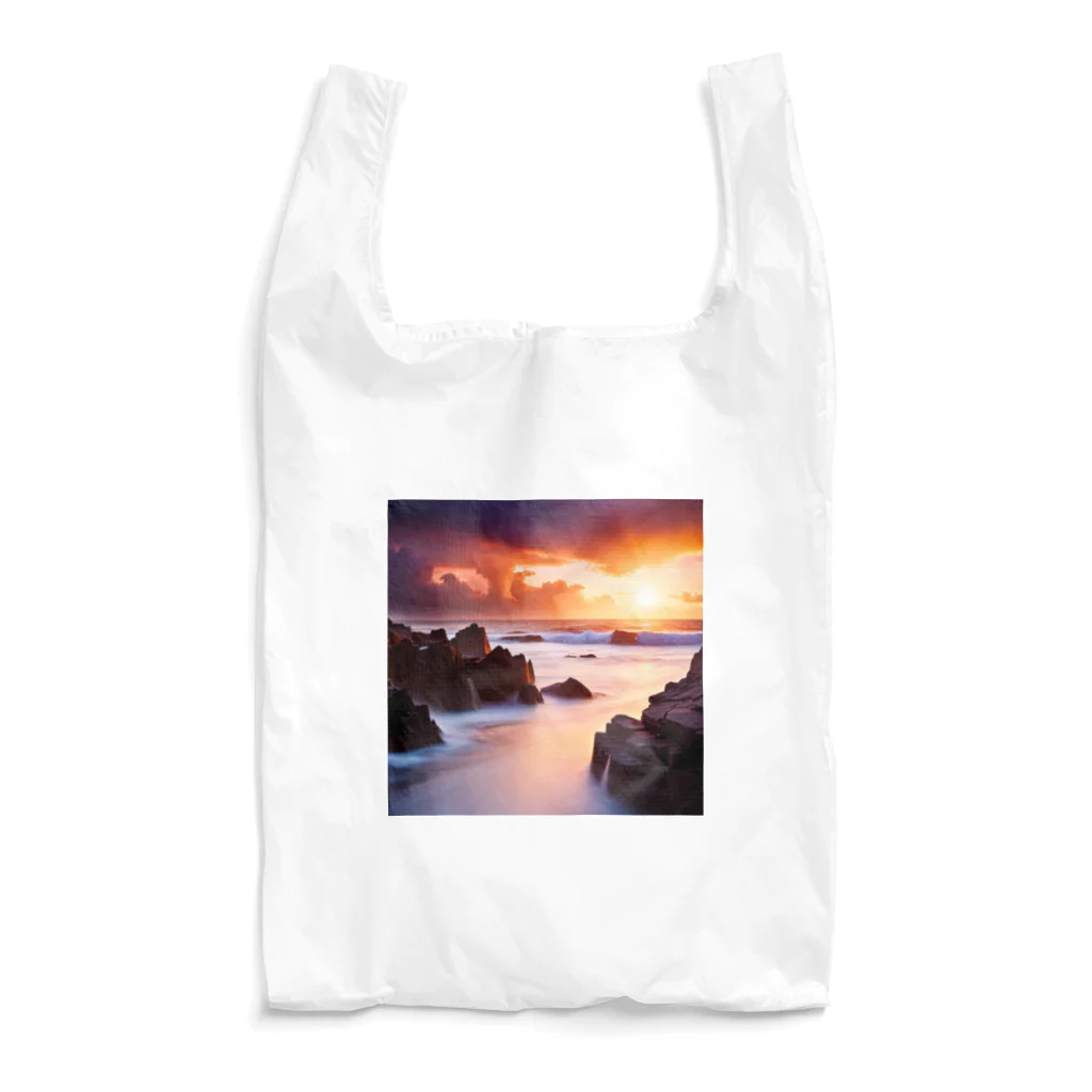 DapperMixの夕陽の瞬間、波の舞グッズ Reusable Bag