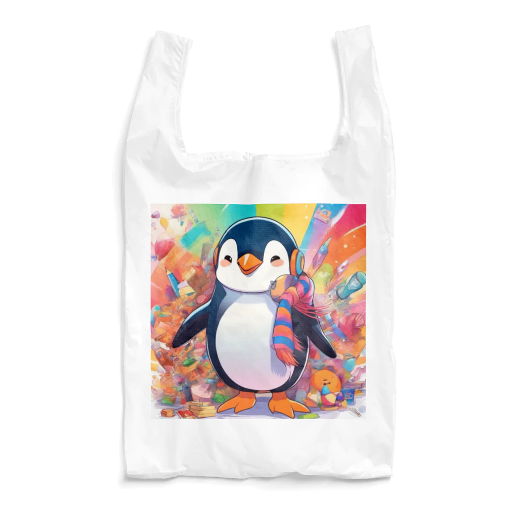 aki7sの笑顔のペンギン Reusable Bag