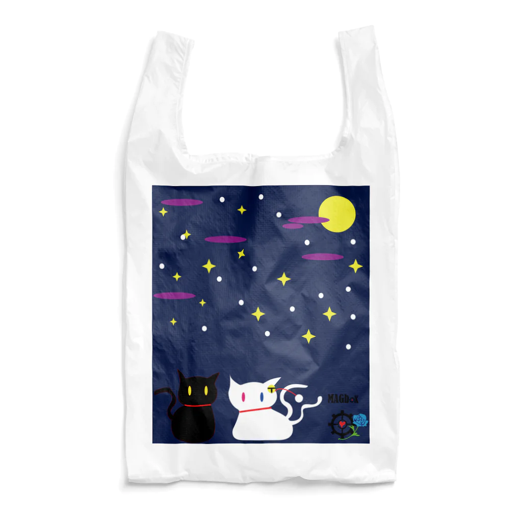 Amasyuiroのmagboxシリーズ　猫月夜 Reusable Bag