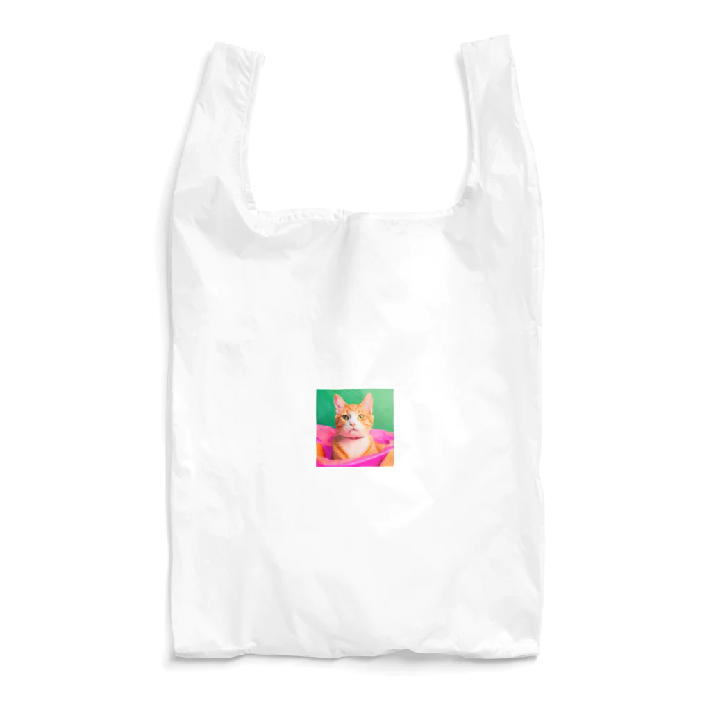 《Derekの絶賛工房中！》のイケイケ猫ちゃん Reusable Bag