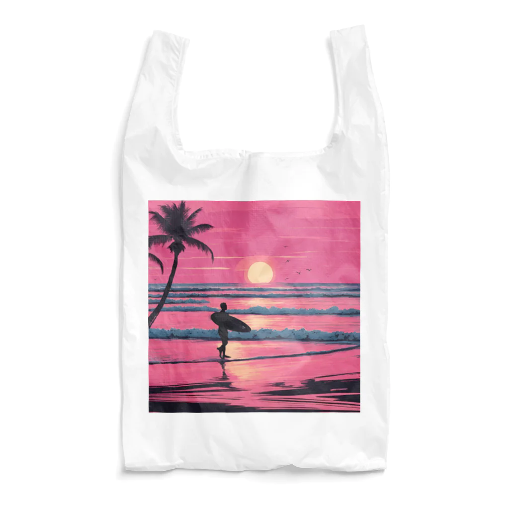 Sea Side TropicalのTropical Beach Surfer Reusable Bag