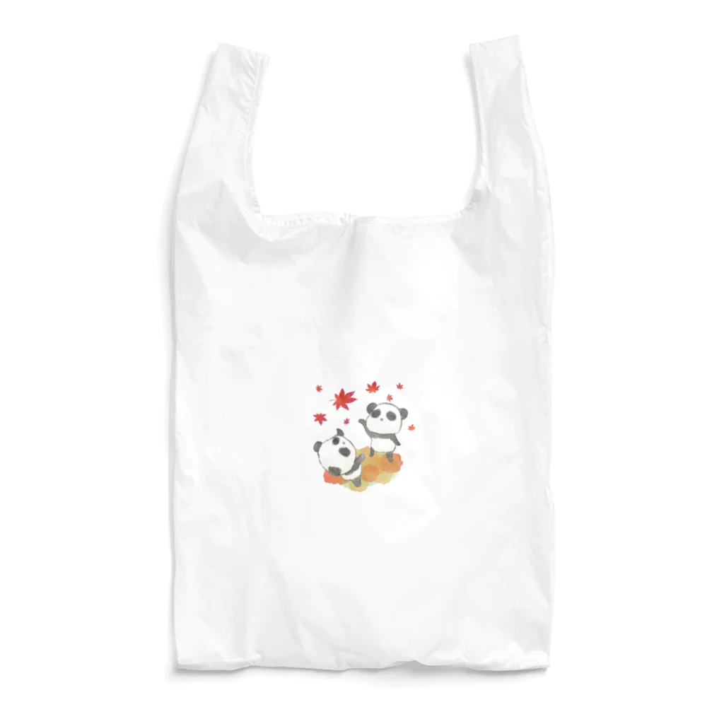 モカパンの群れの秋をたのしむパンダ Reusable Bag