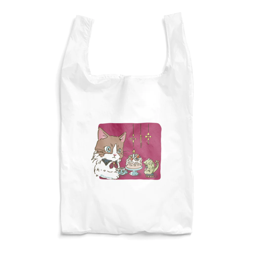 猫のきぬくんのお店の素敵な夜 Reusable Bag