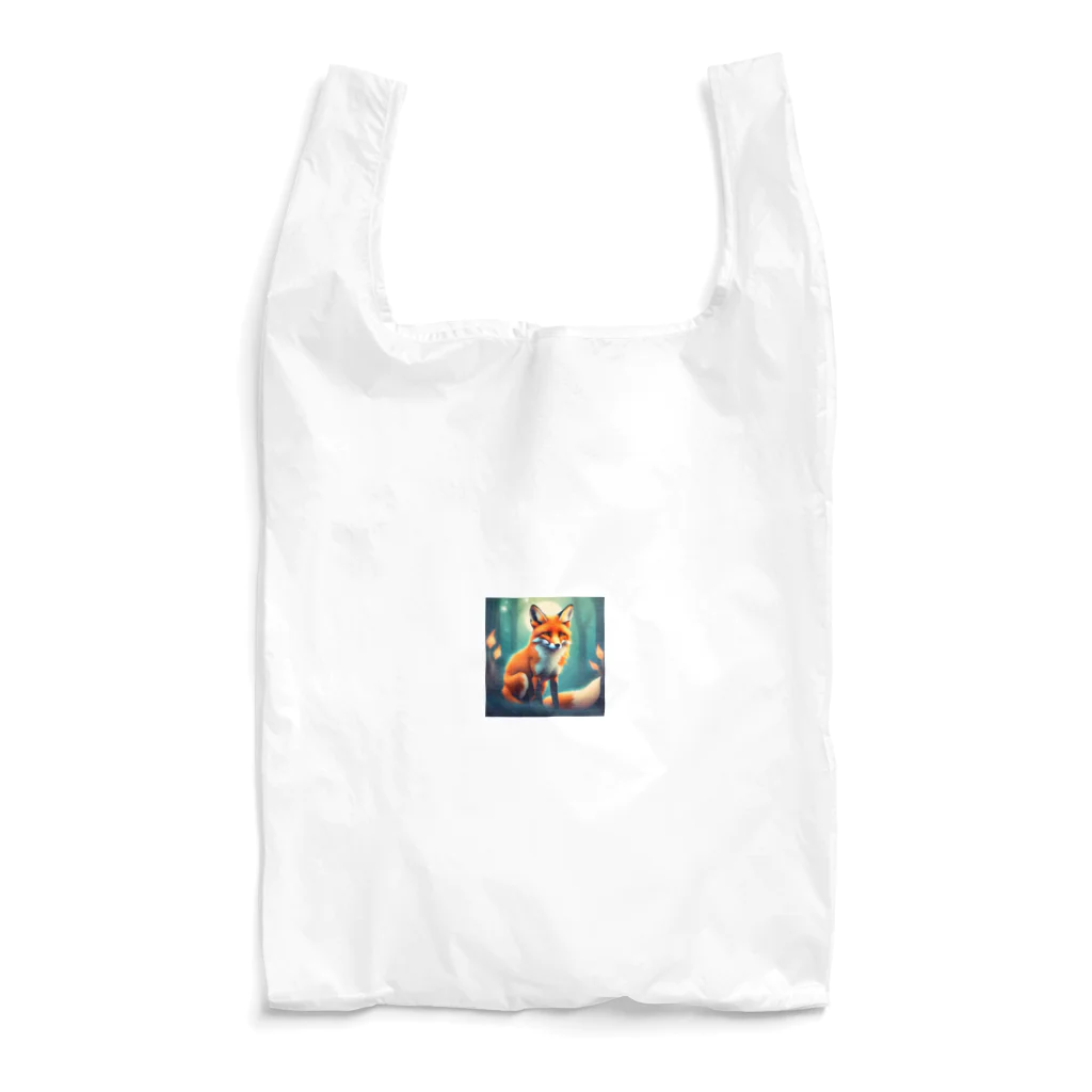 安田ワールドのキツネのイラストグッズ Reusable Bag