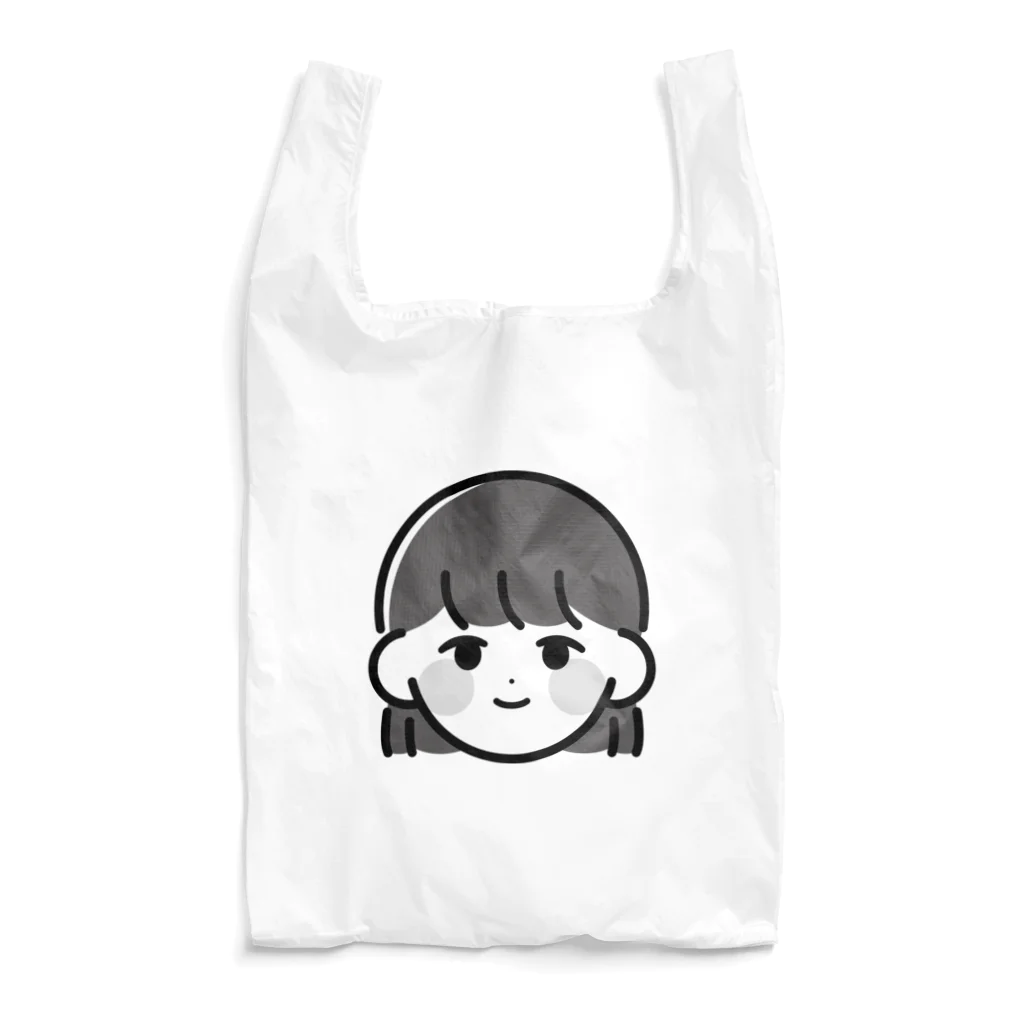ashitakara_honkidasuのgirl_line black Reusable Bag