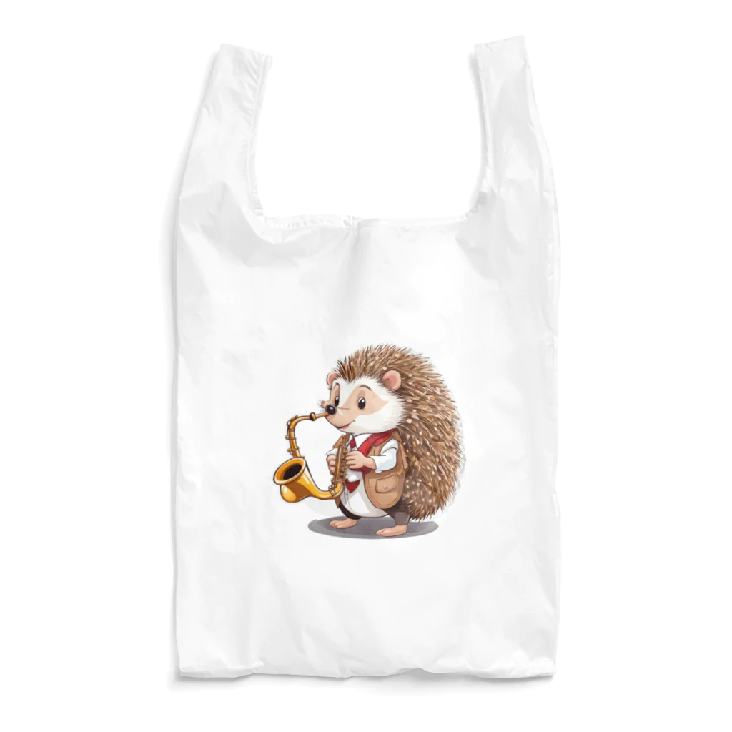 moriugのサックスを演奏するハリネズミ Reusable Bag