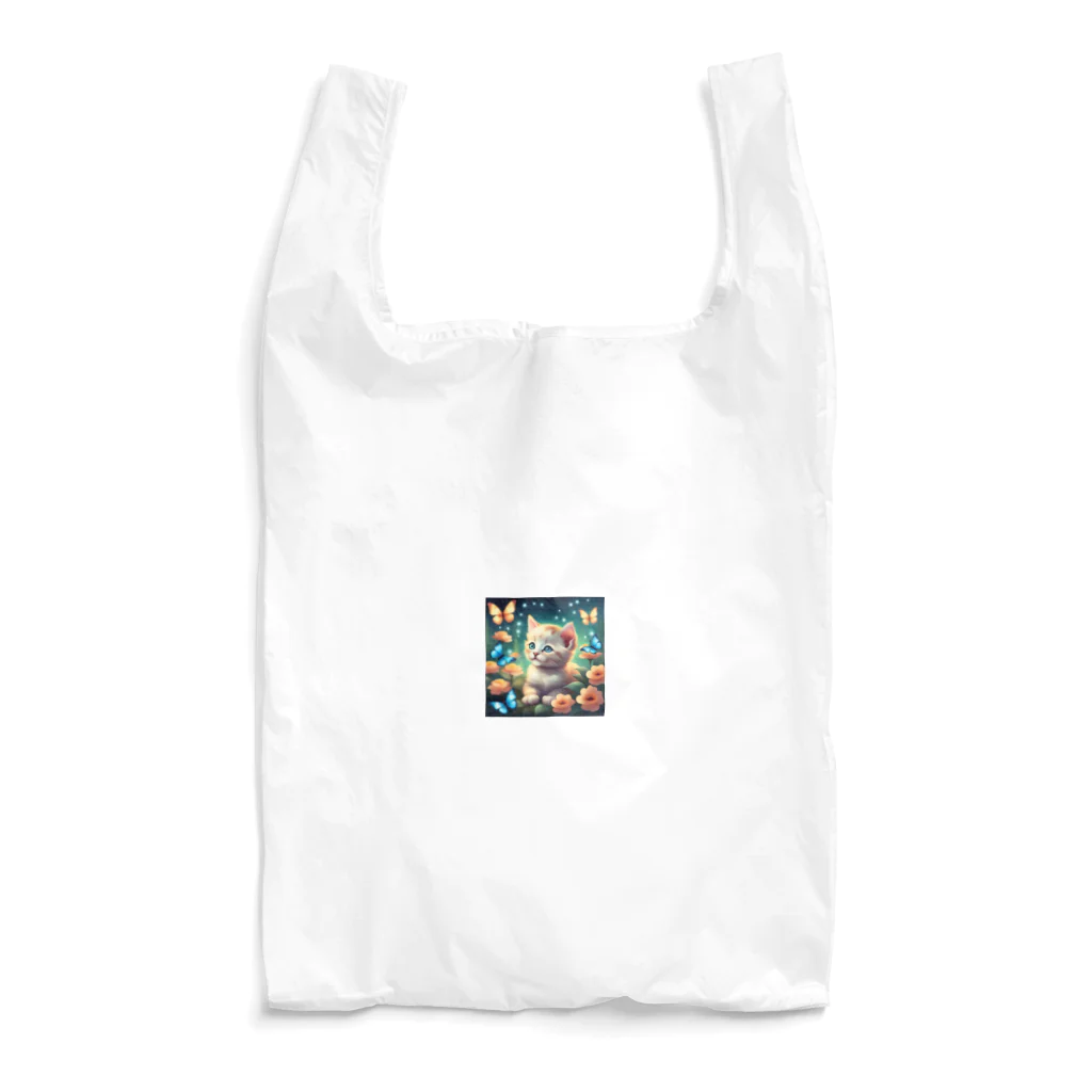 わんにゃんショップのキュートな子猫のグッズ Reusable Bag