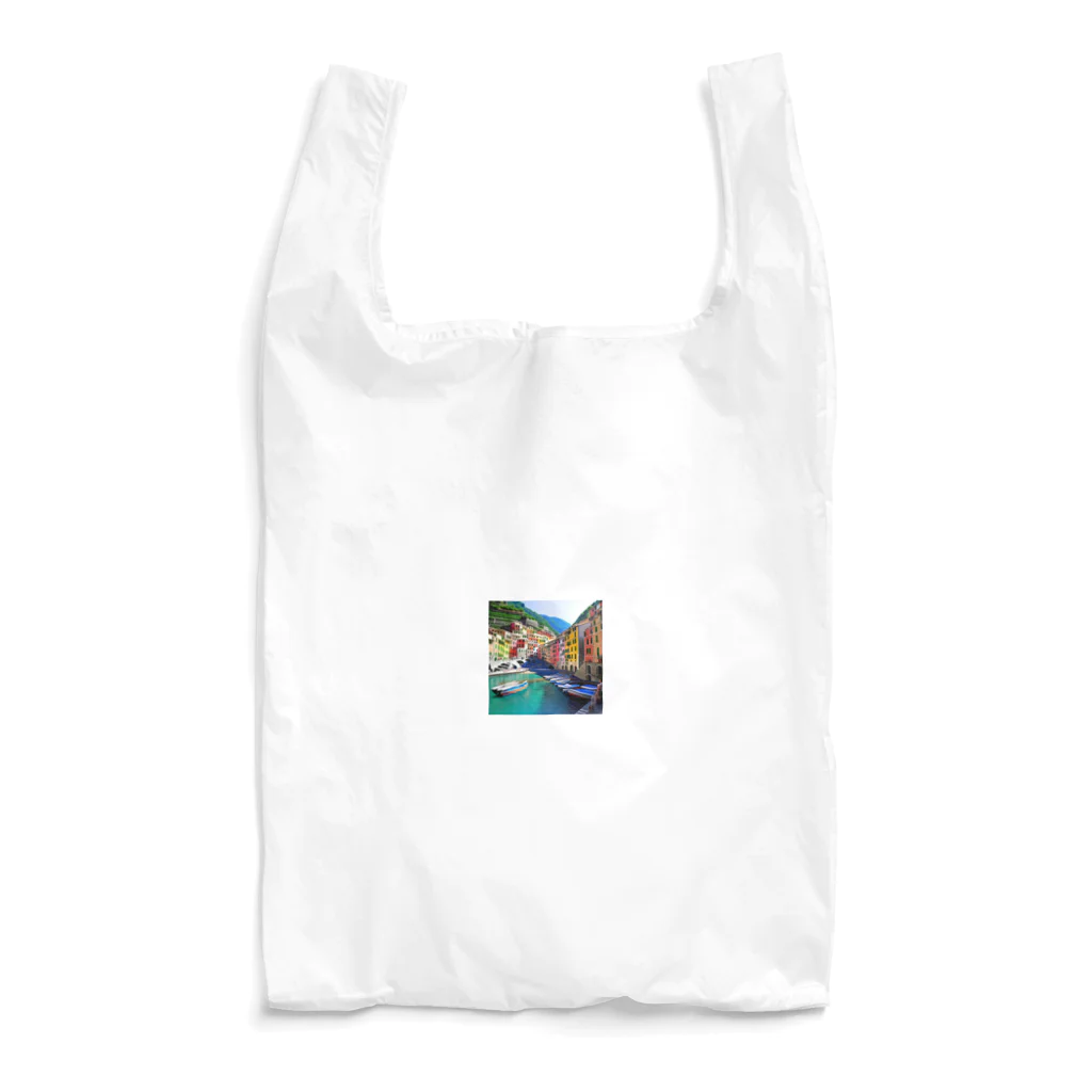 KSK SHOPの絵画のようなチンクエテッレの風景 Reusable Bag