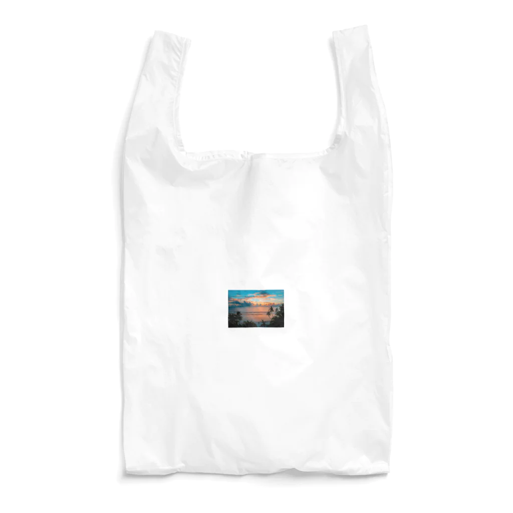 KSK SHOPの海と夕陽のコントラスト Reusable Bag