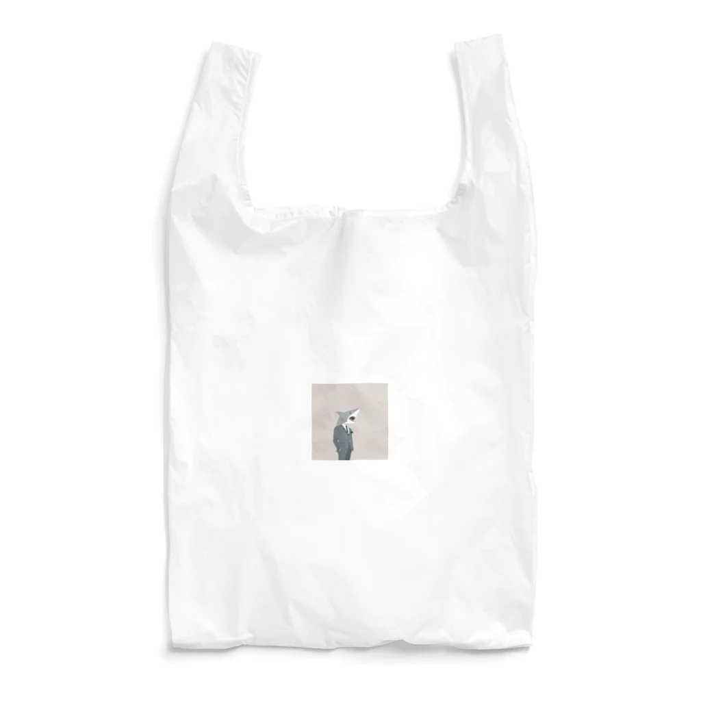 full count  animals design /究極動物工房のトップ営魚マンさめお Reusable Bag