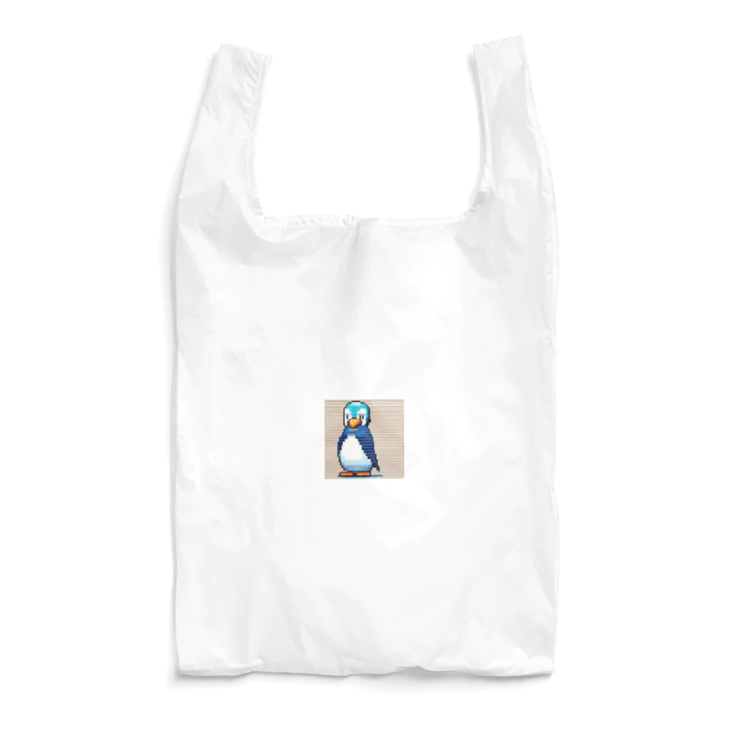 hamusutaroのペンギンピクセルアート Reusable Bag