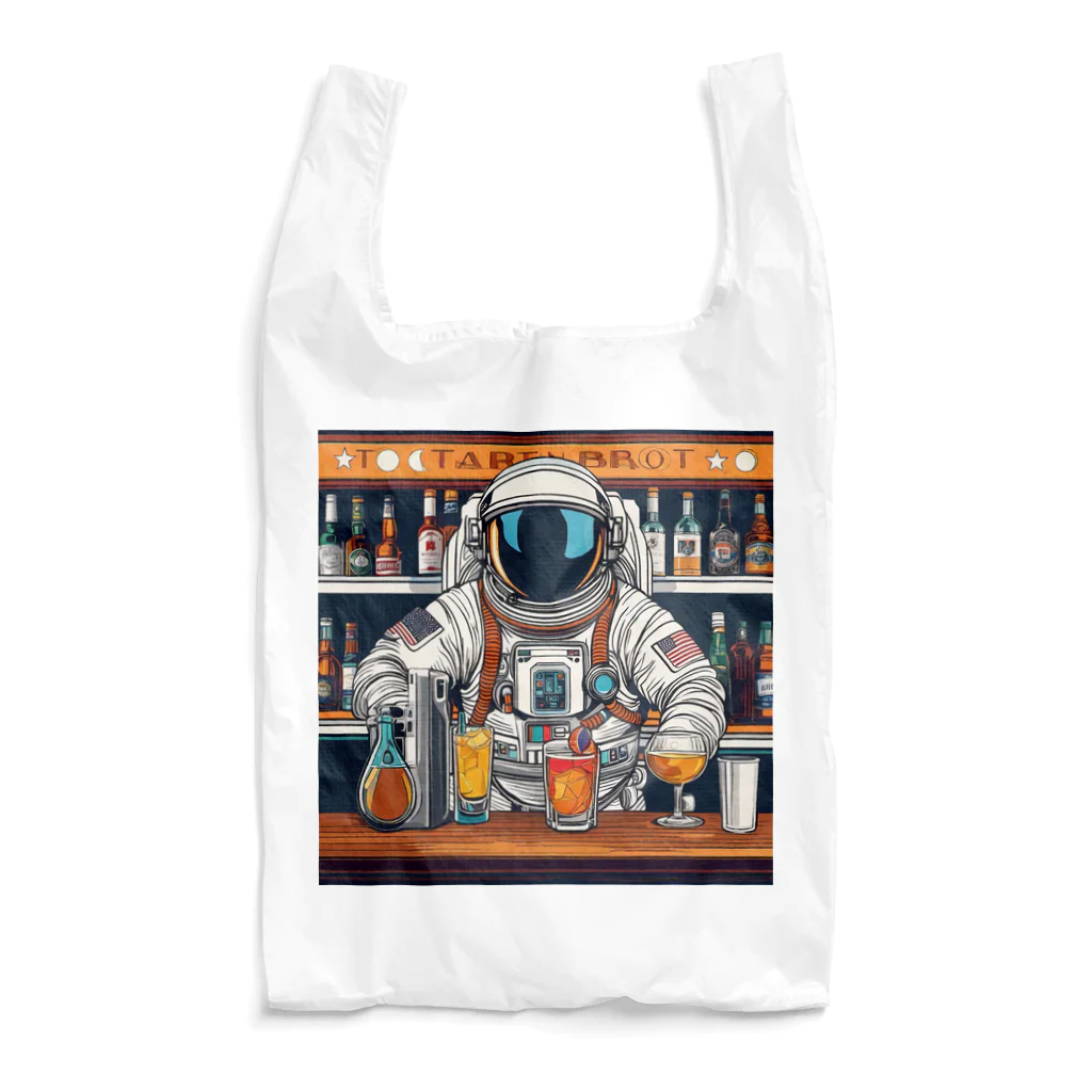 宇宙開発デザイン科の宇宙飛行士のバーテンダー Reusable Bag