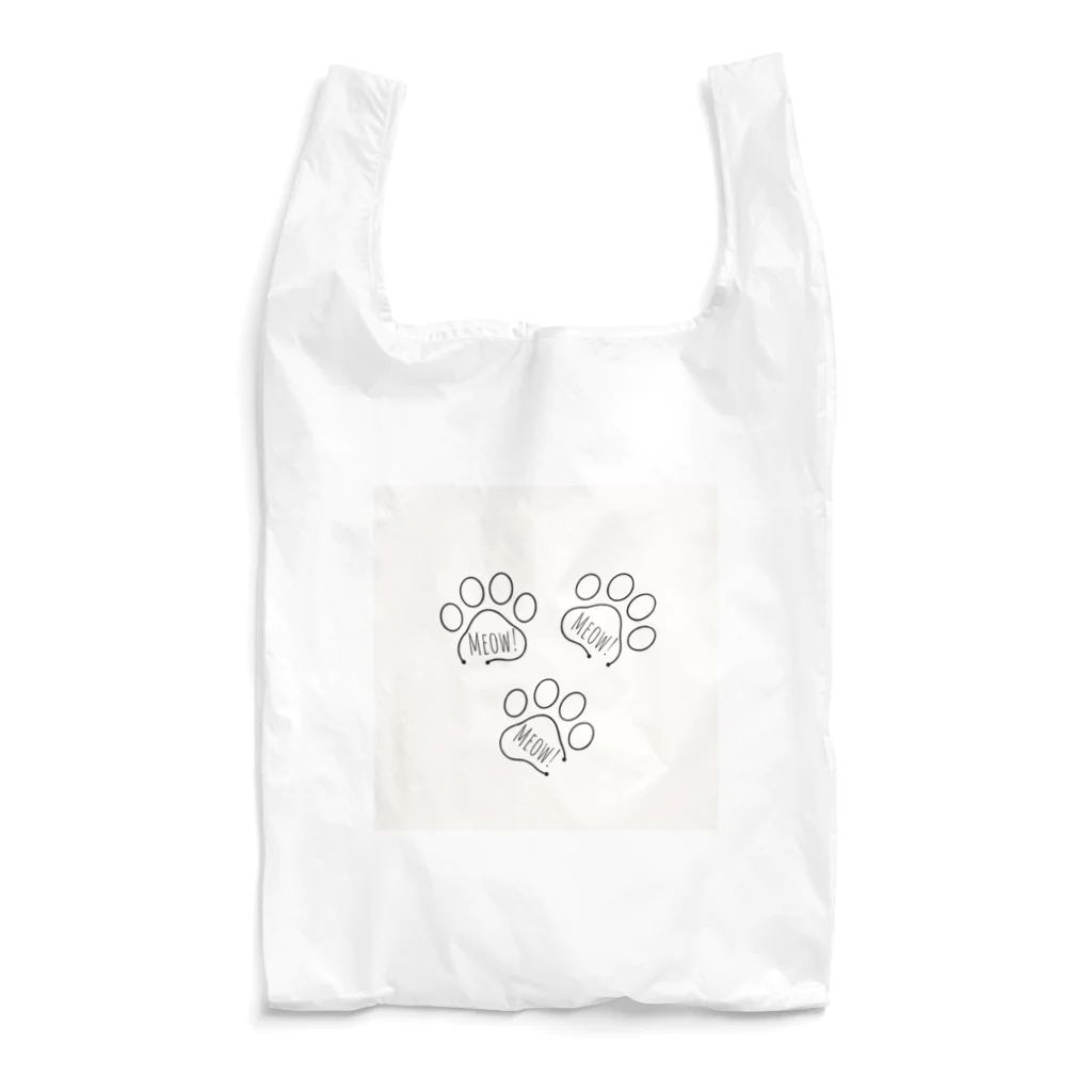 やんちゃ姫🌺の猫ちゃん肉球足あと Meow! Reusable Bag