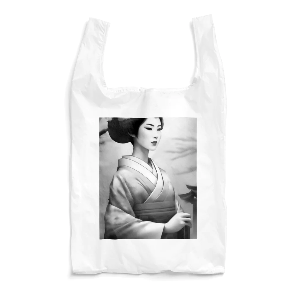 wawomotsuのJapanese Courtesan Bloom Tee ”Geisha” エコバッグ