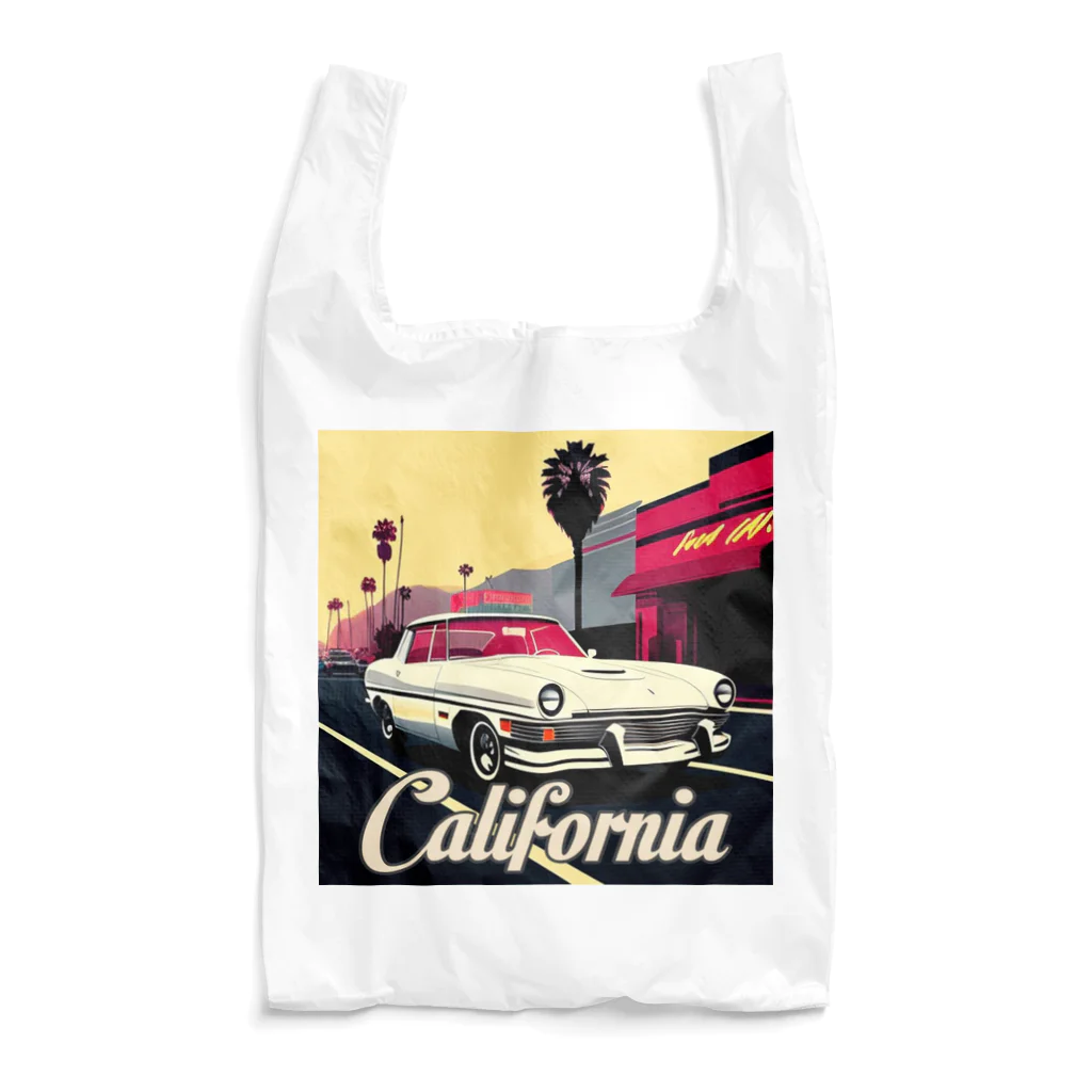 めそぽのカリフォルニアの白い車 Reusable Bag