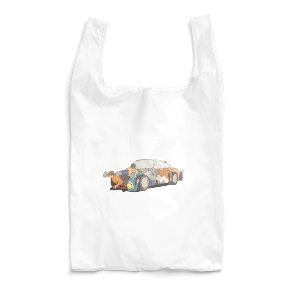 hitocopi工房の人で自動車のシルエットを表現してみました Reusable Bag