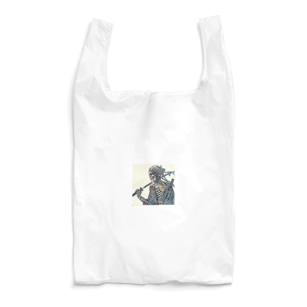 yukikinoの侍ドクロ Reusable Bag