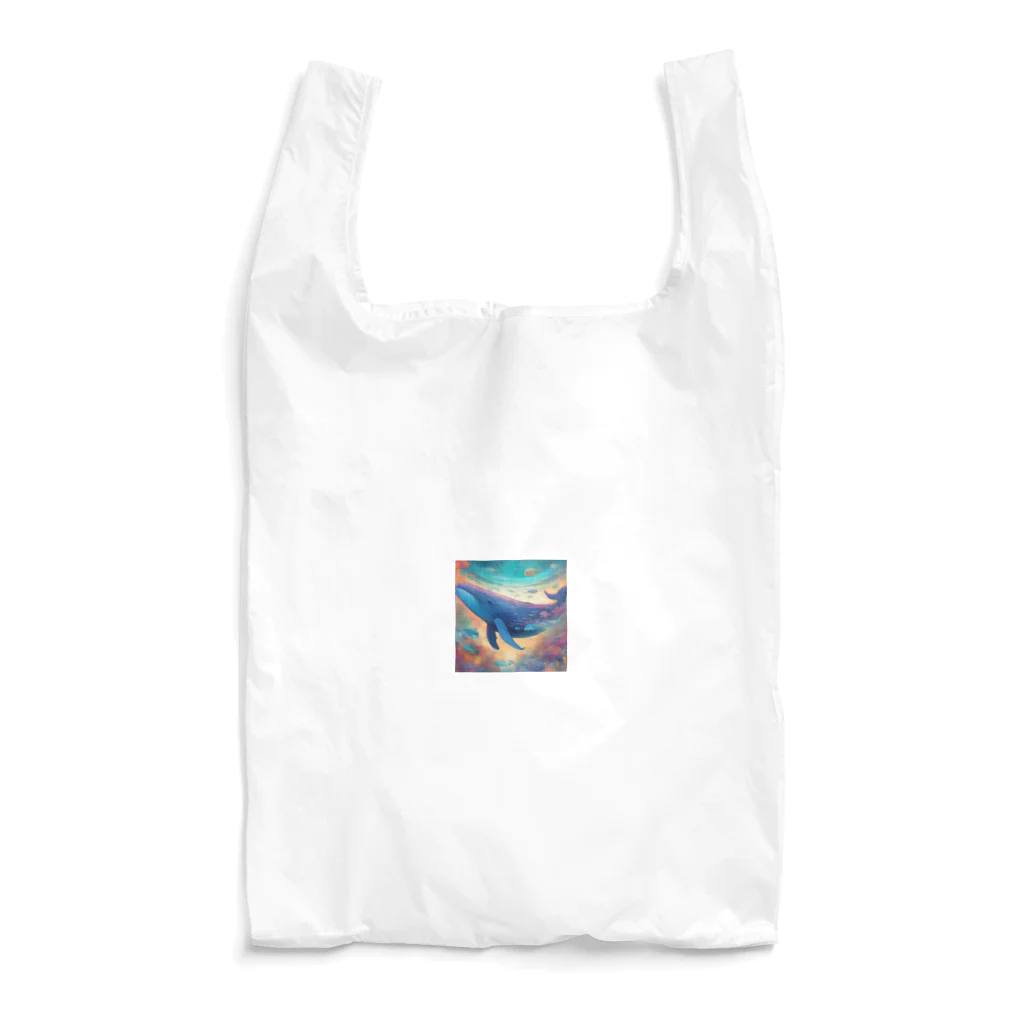 LINEスタンプっぽいグッズショップのクジラさん Reusable Bag