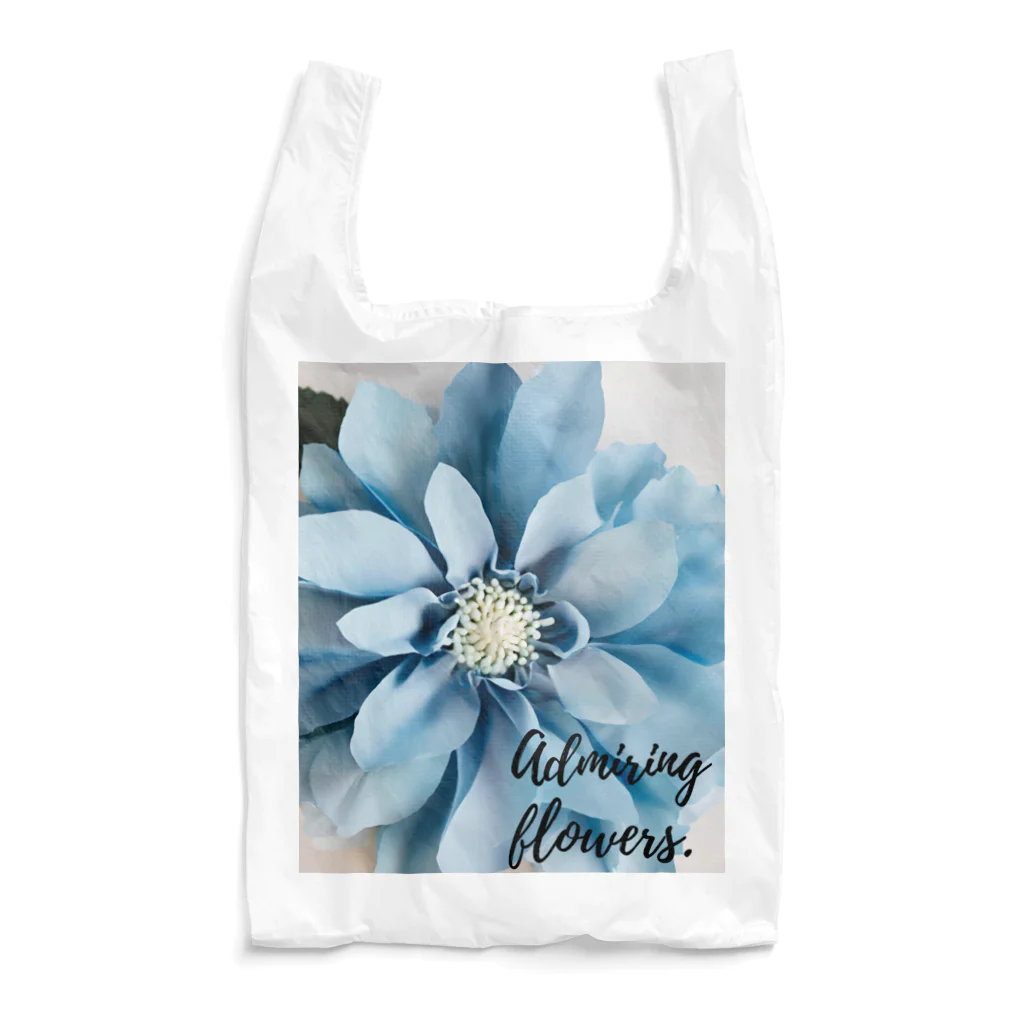 Blue @ Walkerの可愛い花 エコバッグ