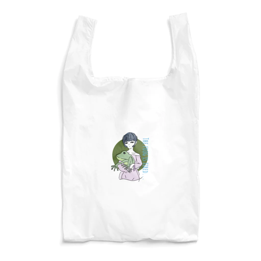 chicodeza by suzuriのカエル好きな女の子 Reusable Bag