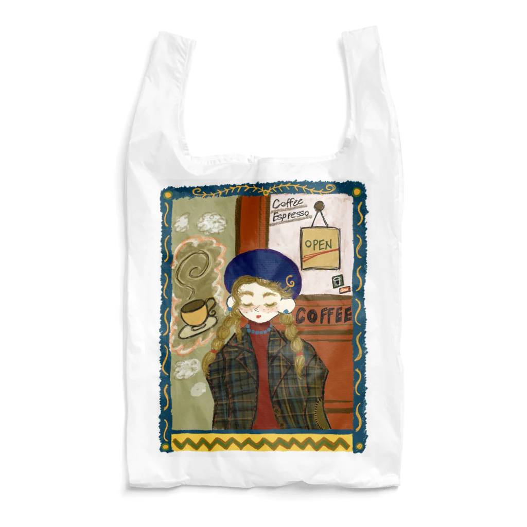 そばかす𝔾𝕀ℝ𝕃'𝕤のCoffee time Girl ☕️🇬🇧 Reusable Bag