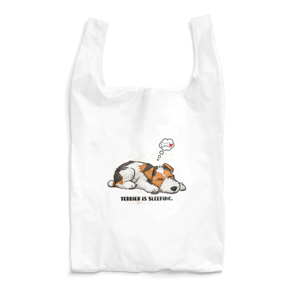 non0630のテリアが寝ています。 Reusable Bag