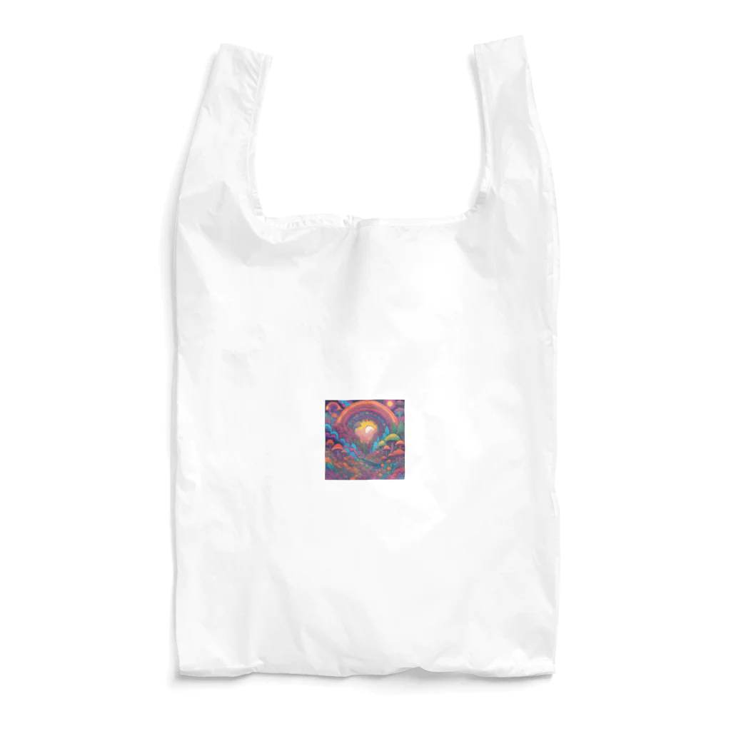 yt shopのサイケな自然イラストグッズ Reusable Bag